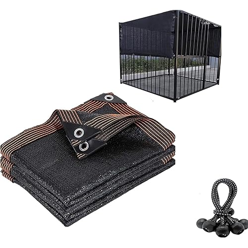 Dog Kennel Shade Cover 95% Sunblock Shade Tarp Panel Net Mesh with Grommets for Outdoor Dog House Large Pet Crate Chicken Coop, 10ft x 10ft