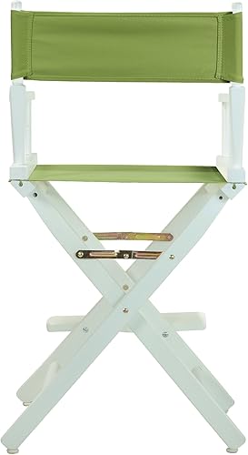 Miniatura 5 de Casual Home 220-01021-72 - Silla de director de 24 in, marco blanco, con lona color verde lima, altura de mostrador