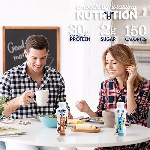 Miniatura 3 de Fairlife Nutrition - Batidos de proteínas  Paquete de 12  1.06 oz de proteína, bajo en azúcar, sin lactosa  Deliciosos sabores de vainilla,