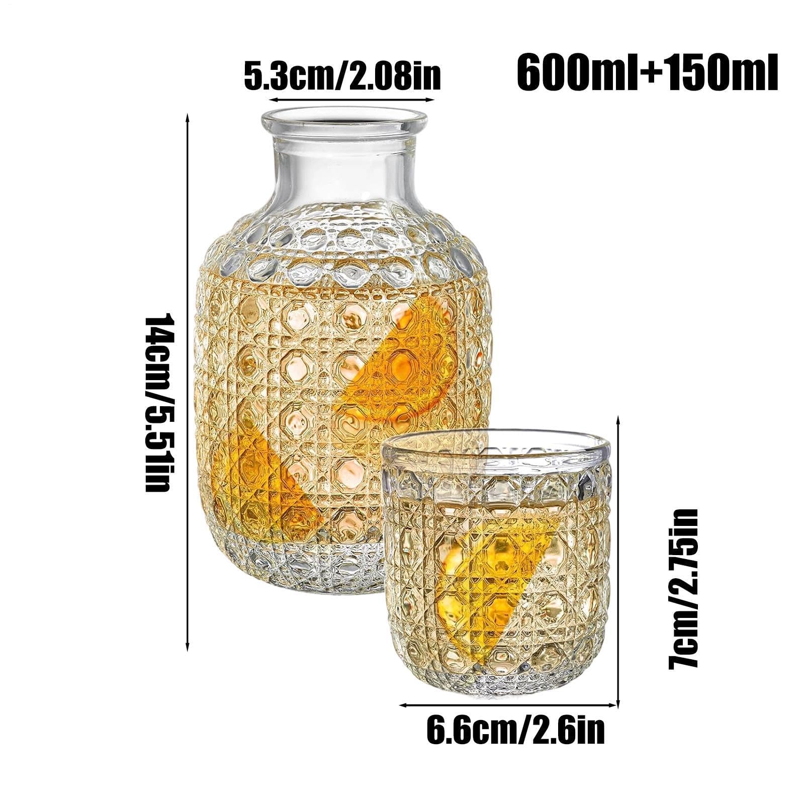 Jarra de noche – Dispensador de enjuague bucal transparente | Jarra de agua para mesita de noche, para líquidos, mesa de vino, baño, hogar, cocina, comedor, fiesta