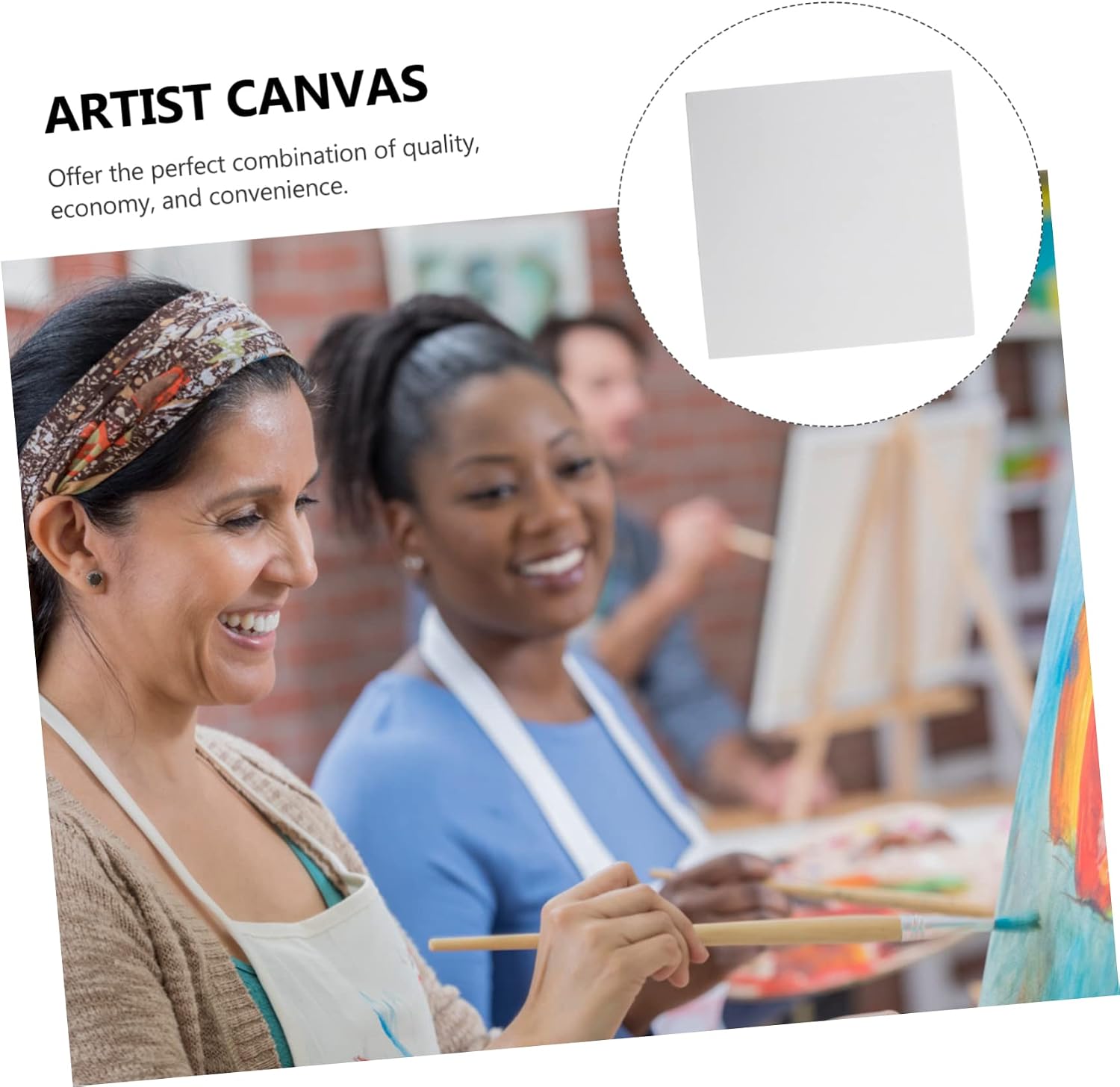 4pcs White Artist Canvas Panels Art Painting Boards for Oil Acrylics Tempera