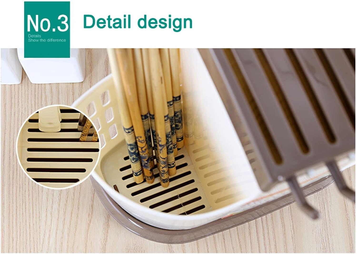 Chopstick Racks Drain Rack Chopsticks Storage Device(Green)