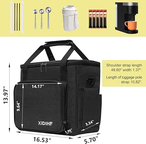 Miniatura 2 de Bolsa de transporte para cafetera Keurig K-SlimK-ExpressNinja PB051PB041STK-Iced - Ideal para cafetera de una sola porción y accesorios