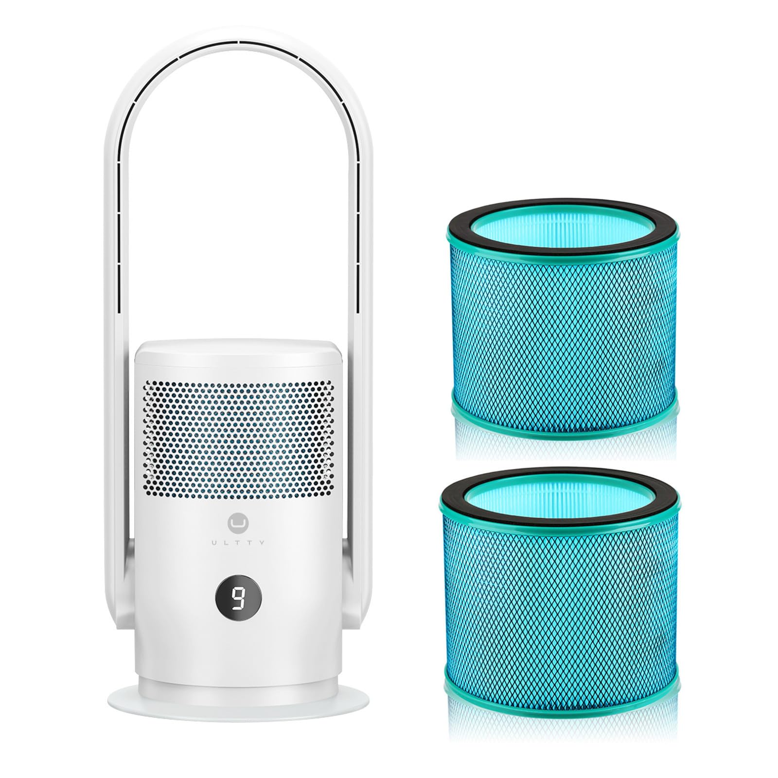 Ventilateur purificateur d'air ULTTY CR021D blanc contre la chaleur et les allergies de maison