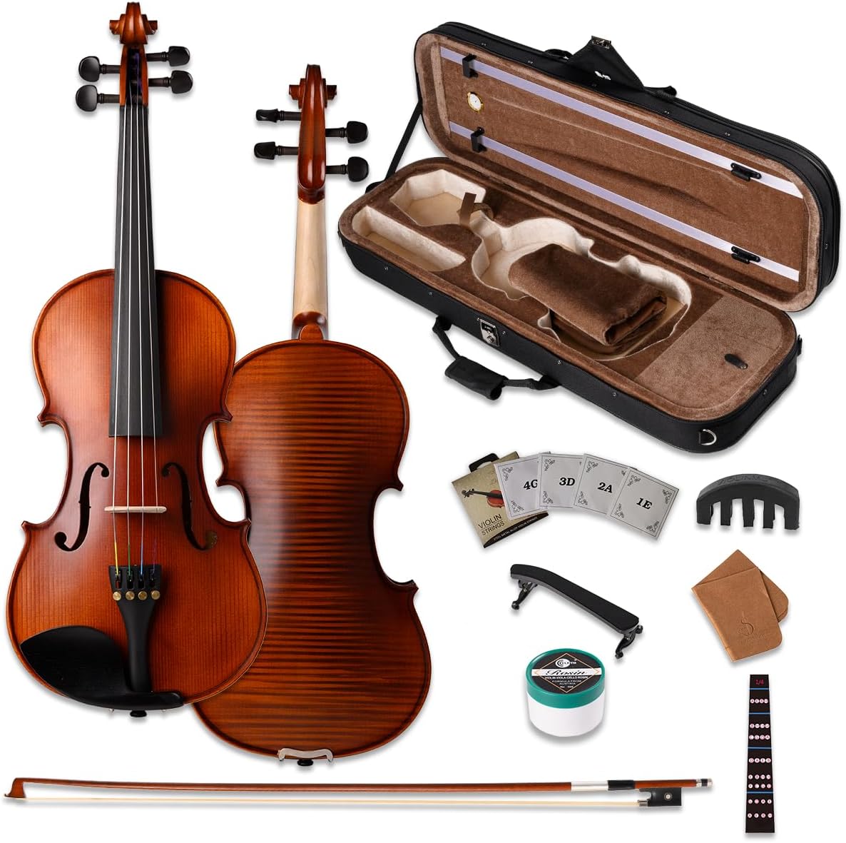 Q033 Full Size Violin Outfit 4/4 for Beginners, Students, and Adults