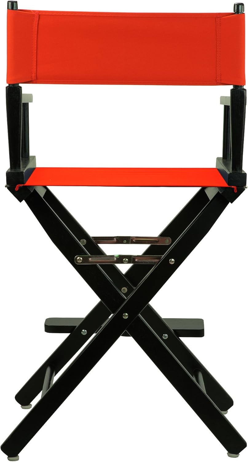 Casual Home 24" Director's Chair Black Frame-with Red Canvas, Counter Height