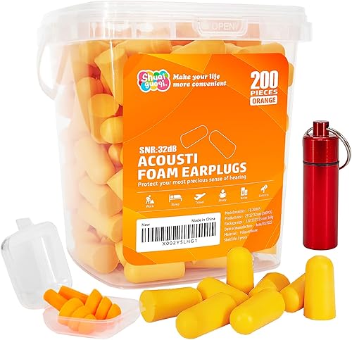 Miniatura 1 de 200 tapones para los oídos de espuma suave, tapones para los oídos con bloqueo de sonido, tapones desechables de rebote lento para dormir,
