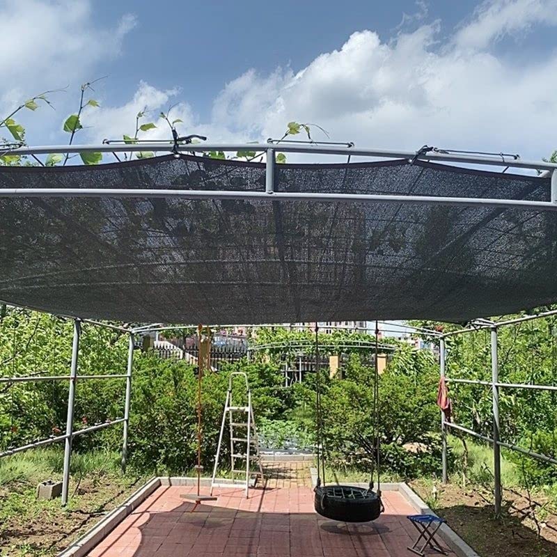 Garten-Schattierungsnetz 8 x 10 m – 80% UV-beständiges Sonnenschutznetz, Schwarze Markisenabdeckung für Gewächshäuser, Blumen, Pflanzen und Gemüse – Strapazierfähiges Gartenschutz