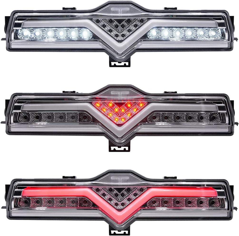 NJSBYL Red LED Brake & Rear Fog Light for 2013-2016 Scion FR-S, 2013-2020 Subar.u BRZ, 2013-2020 Toyoto 86 White LED Reversing & Backup Lights Clear Lens Reverse Lights to Match the Taillights