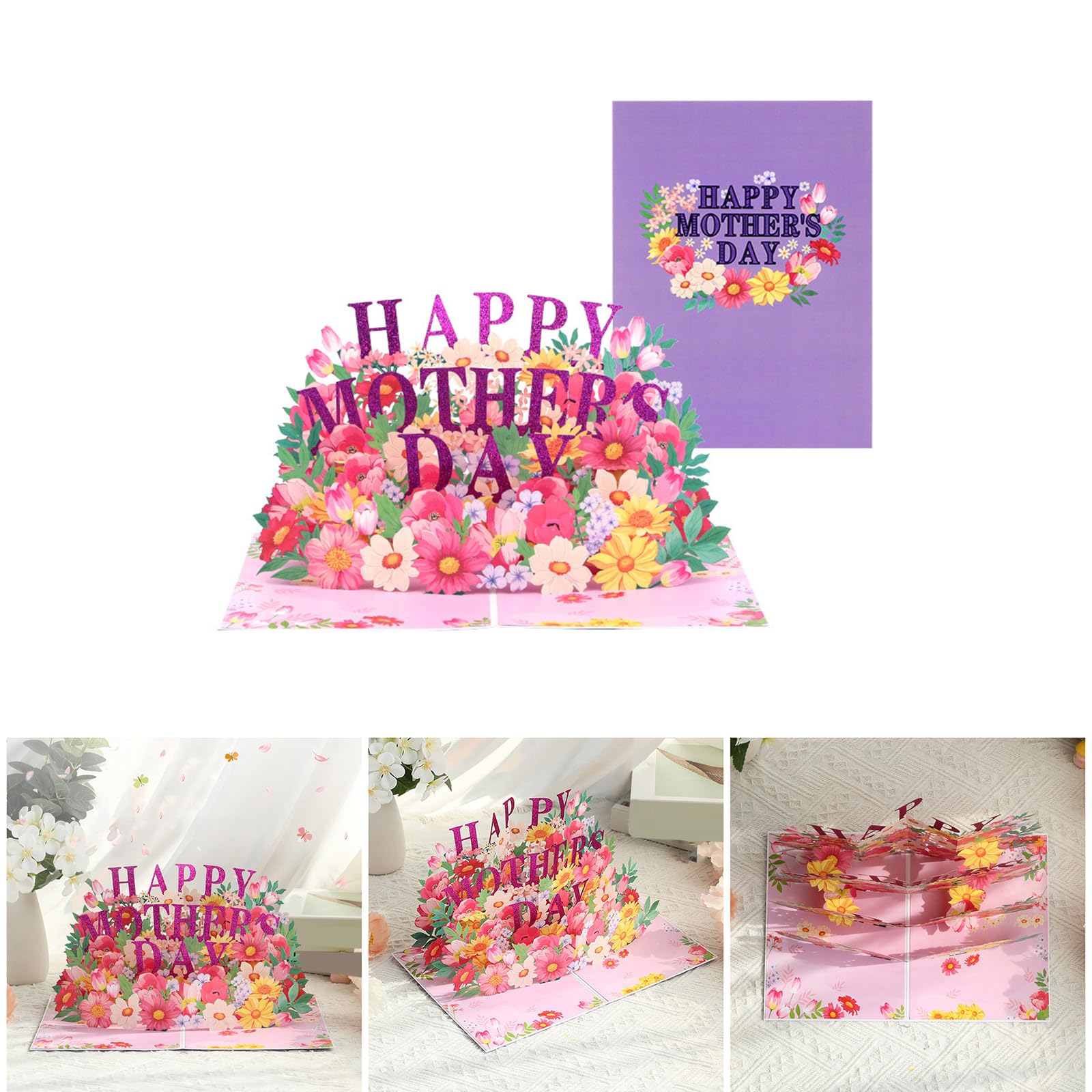 Biglietto Auguri Pop-up 3D Per La Mamma - Personalizzato Con Busta - Foto 4