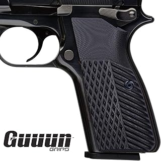 Guuun G10 Grips for Browning Hi Power and Tisas Regent BR9, OPS Eagle Wings Diamond Texture - Guuun