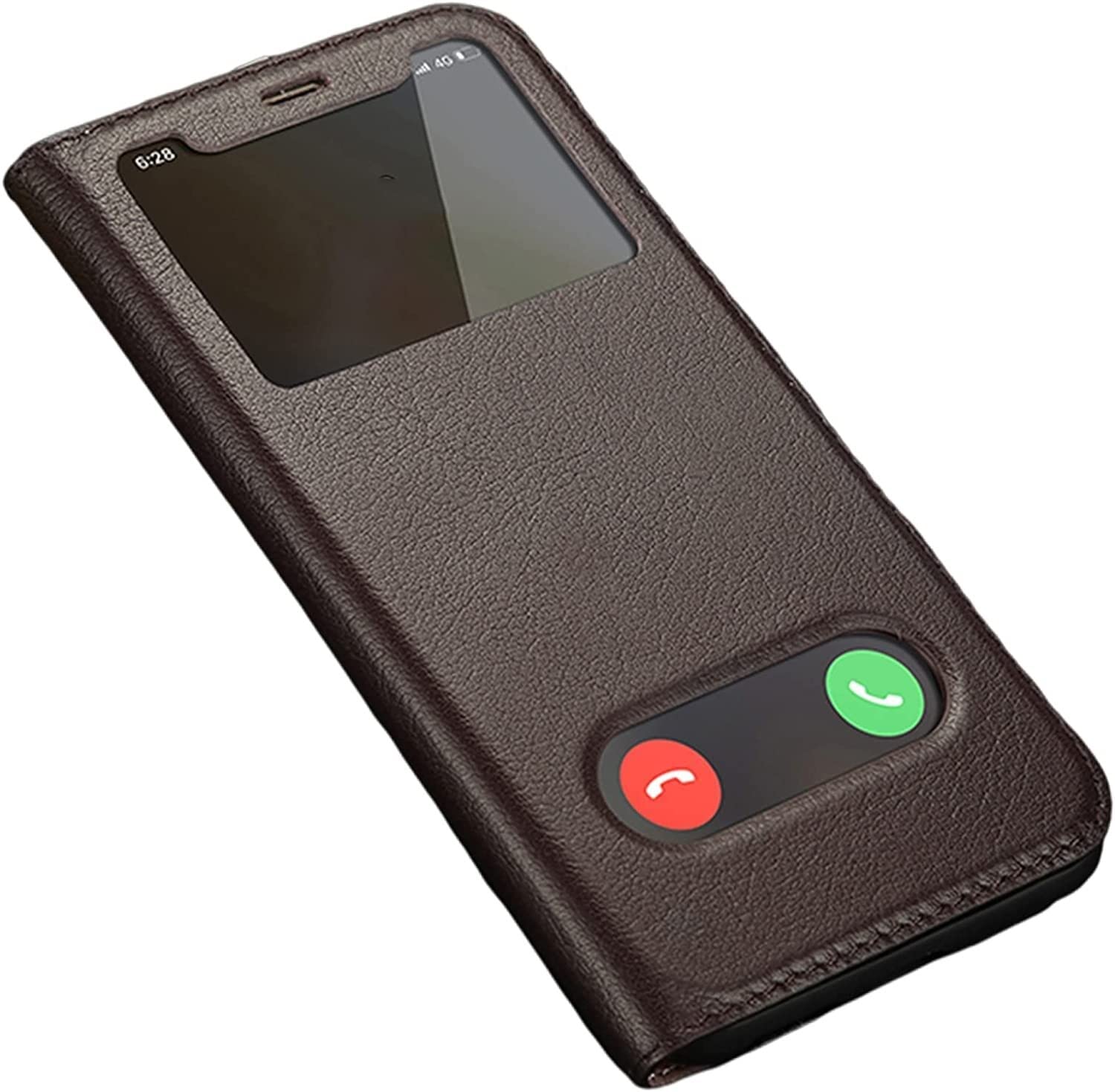 Étui en cuir de vachette iPhone 13 authentique marron au toucher doux