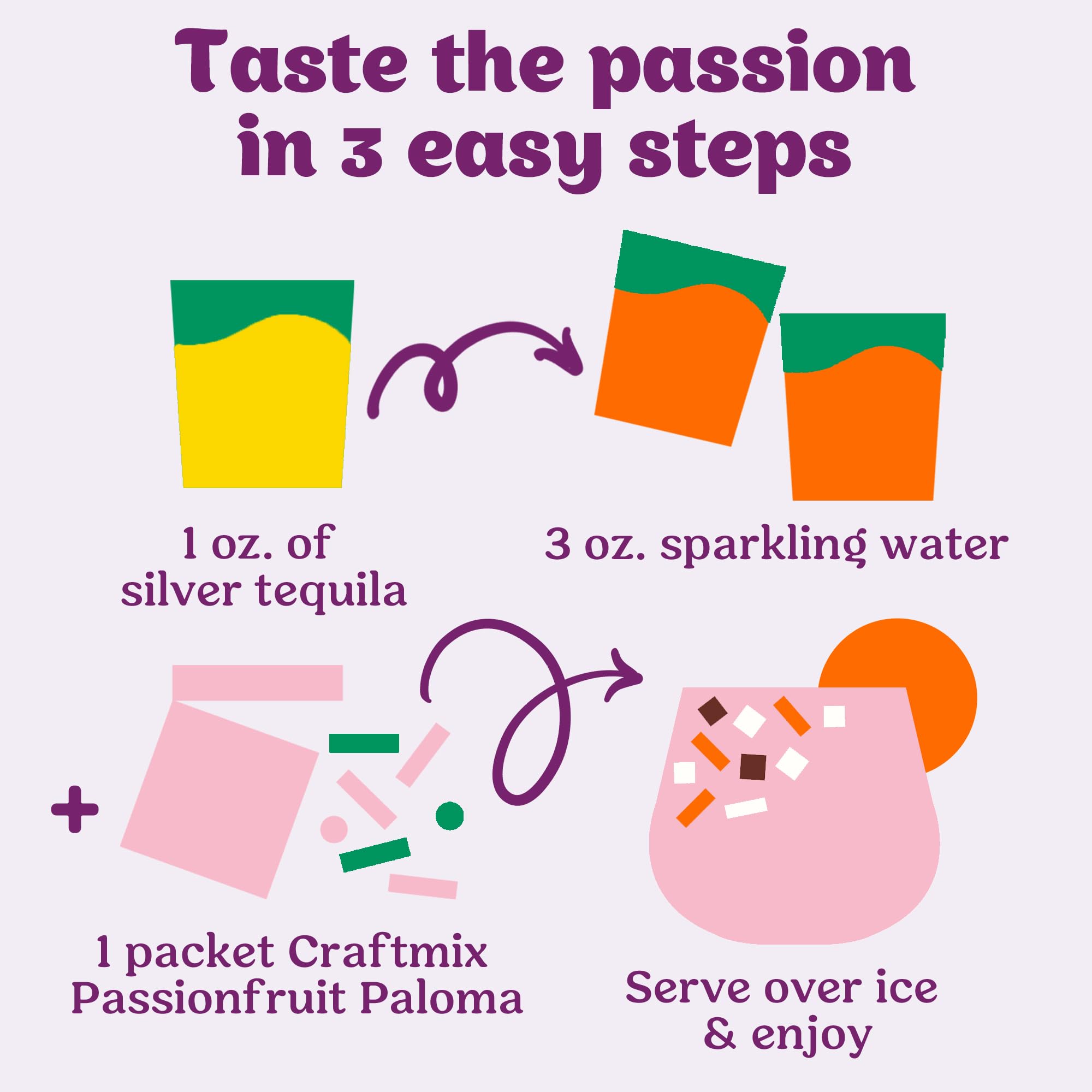 Craftmix Passionfruit Paloma Cocktail-Mixer & Mocktail-Getränkemix, 12