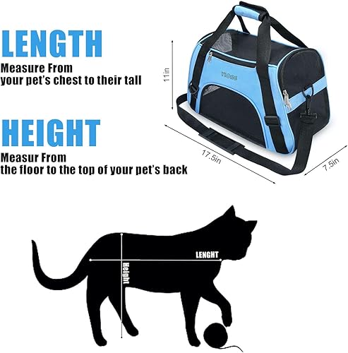 Vista 27 de YLONG Transportador de mascotas aprobado por aerolíneas, transportador de viaje para mascotas de lados suaves para gatos, perros, cachorros, bolsa
