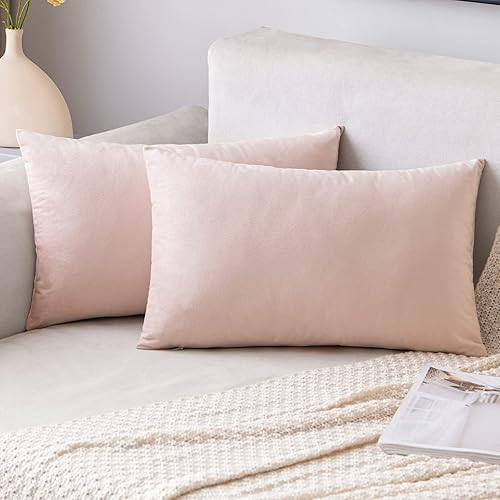 Miniatura 162 de EMEMA Paquete de 2 fundas de almohada de terciopelo, decorativas, cuadradas, suaves, sólidas, para sofá, dormitorio, silla o automóvil, 18 x 18 Gris