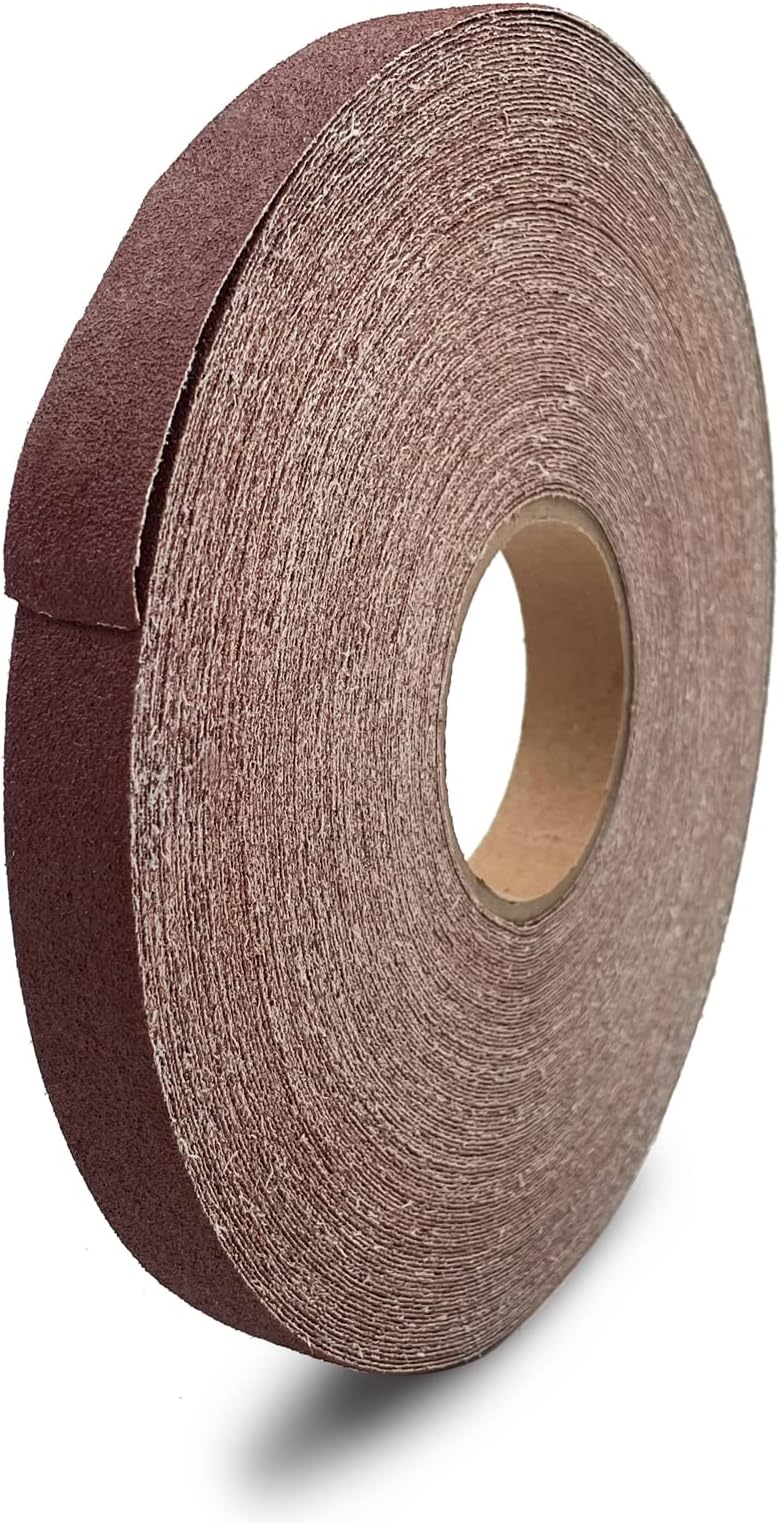 80 Grit Continuous Sandpaper Roll 1" x 55 Yard Emery Cloth Aluminium Oxide Abrasive Sandpaper Roll Drum Sander Sandpaper Rolls for Wood Furniture Finishing Metal Sanding Automotive Polishing