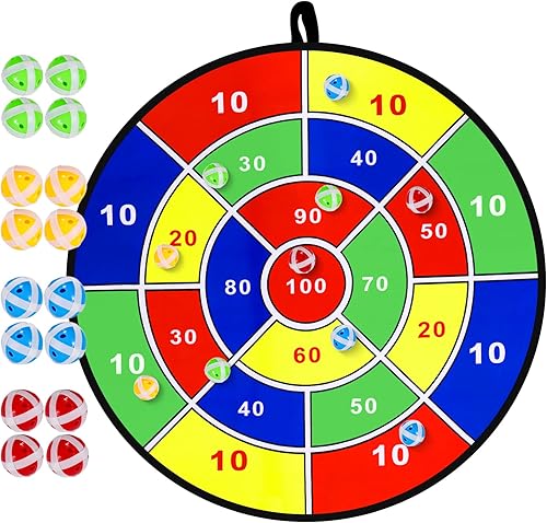 Miniatura 8 de Juego de mesa de dardos para niños, 29 pulgadas, juegos de mesa con 16 bolas de palo, juegos de verano para interiores y exteriores, juegos para