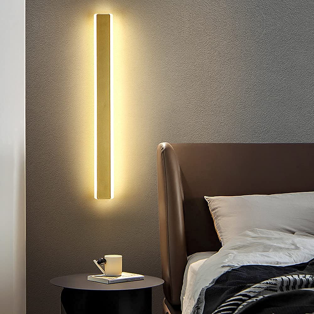Lampada A LED Da Parete Con Specchio — Striscia In Alluminio, Luci Bianche O Calde, 4 Misure Da 40 A 100 Cm