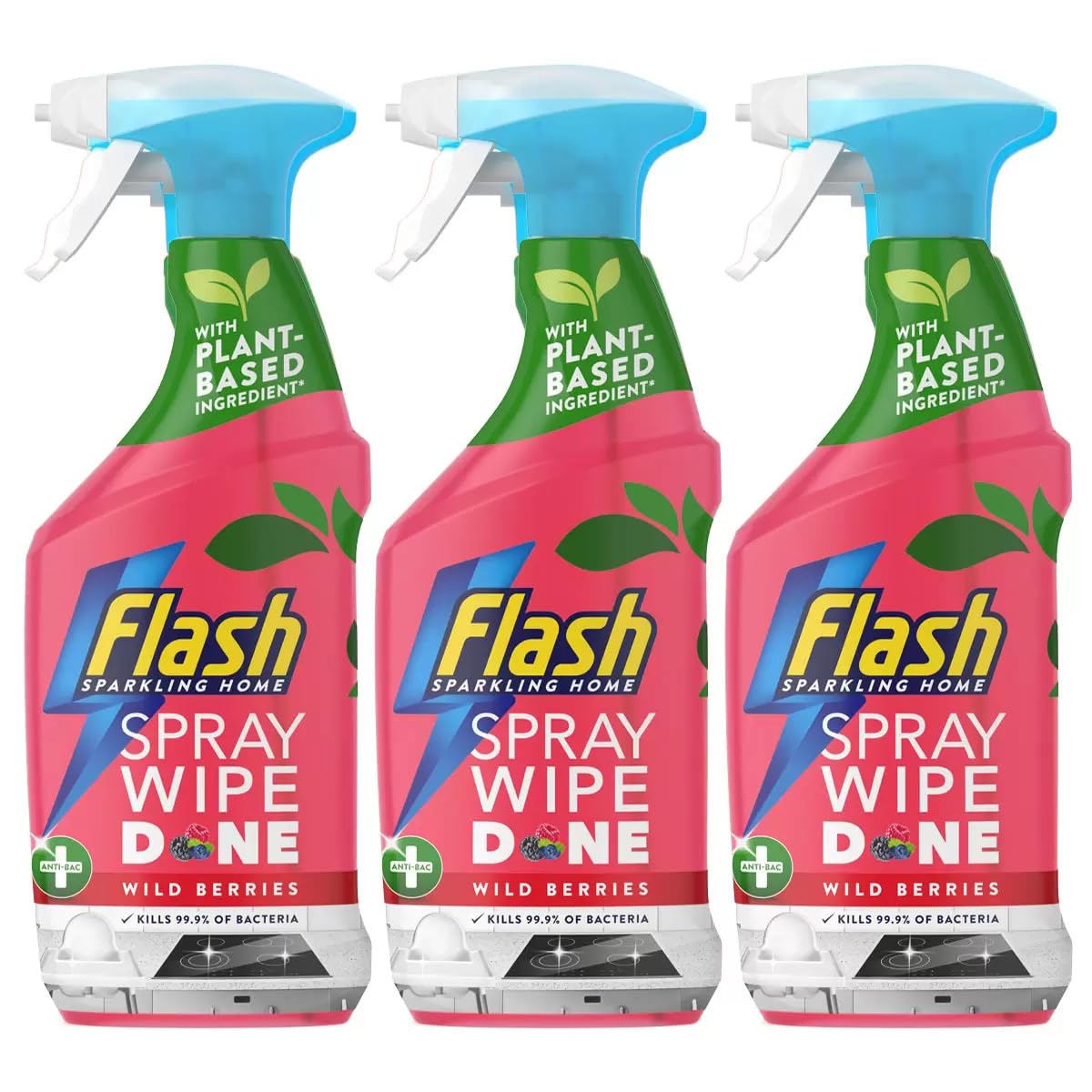 Flash Spray Wipe Done Kitchen Surface Cleaner 800ml Crisp Lemon Scent – No- Rinse, No-Streak Formula Powerful Grease Removal With Plant-Based Ingredients Safe For Food Contact Areas X 1 Pack - View #3