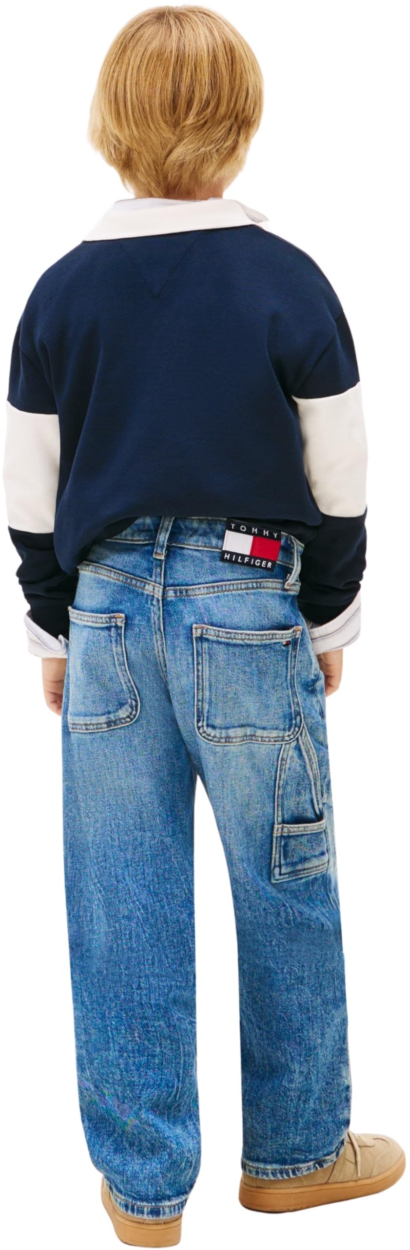 Tommy Hilfiger Jungen Locker Heritage Flag Baggy Worker Jeans Kb0kb10343