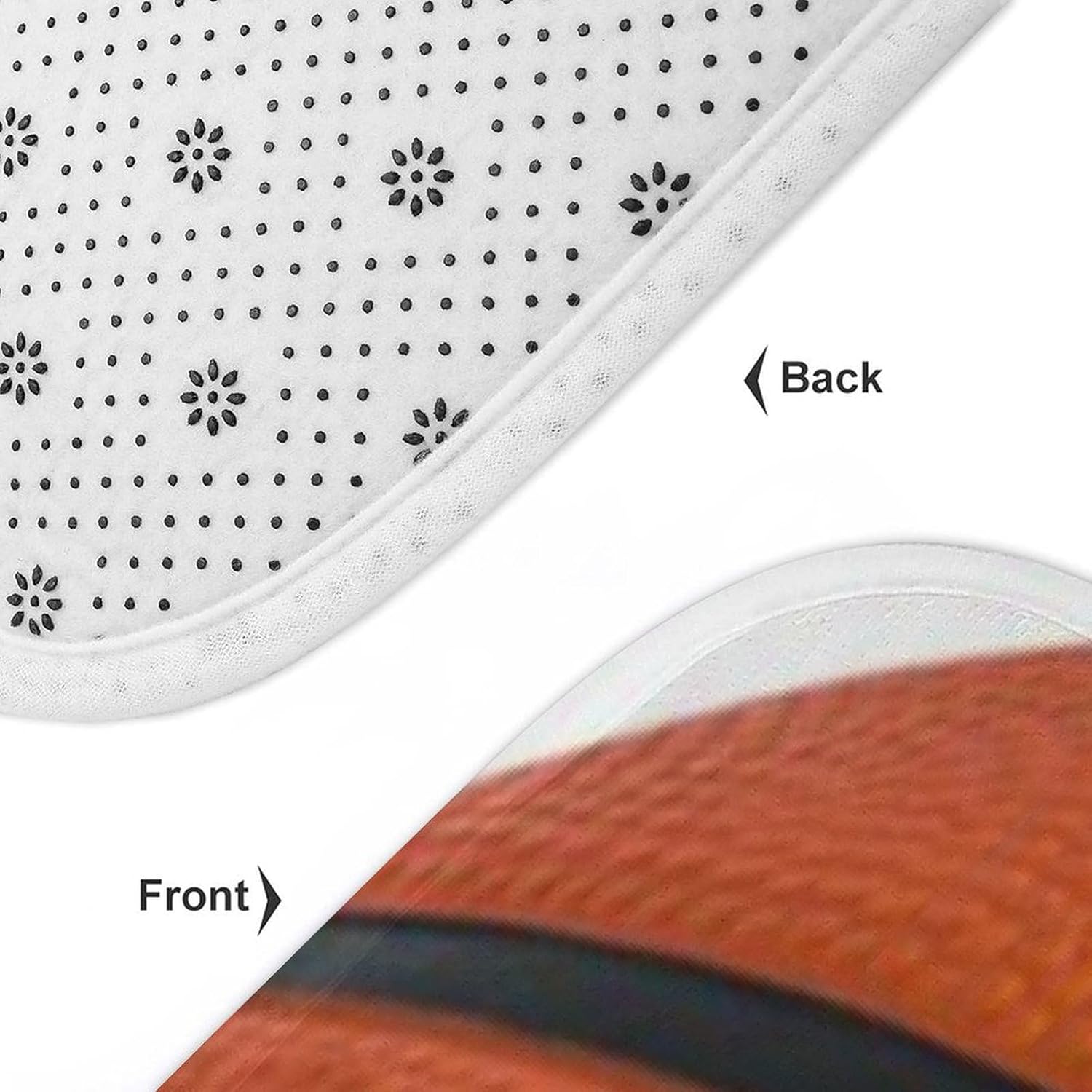 Basketball Bathroom Rugs Set Toilet Mat Set 3 Piece Absorbent Washable Toilet Cover U Shaped Toilet Mat for Basketball Room Decor Accessories 20"x32"