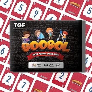 The Game Factory Googol - Fun Educational Math Card Game for Kids & Adults - Age 6 Years & Above - Travel Friendly Packaging - Educational Stem - Fast Mental Math Game