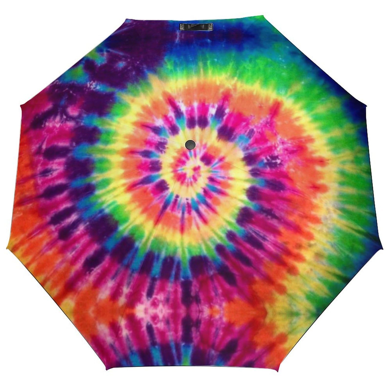Cmagnifico Men's Style Folding Umbrella, Colorful Bright Tie-Dye Umbrella, Travel Umbrella For Windproof, Rainproof