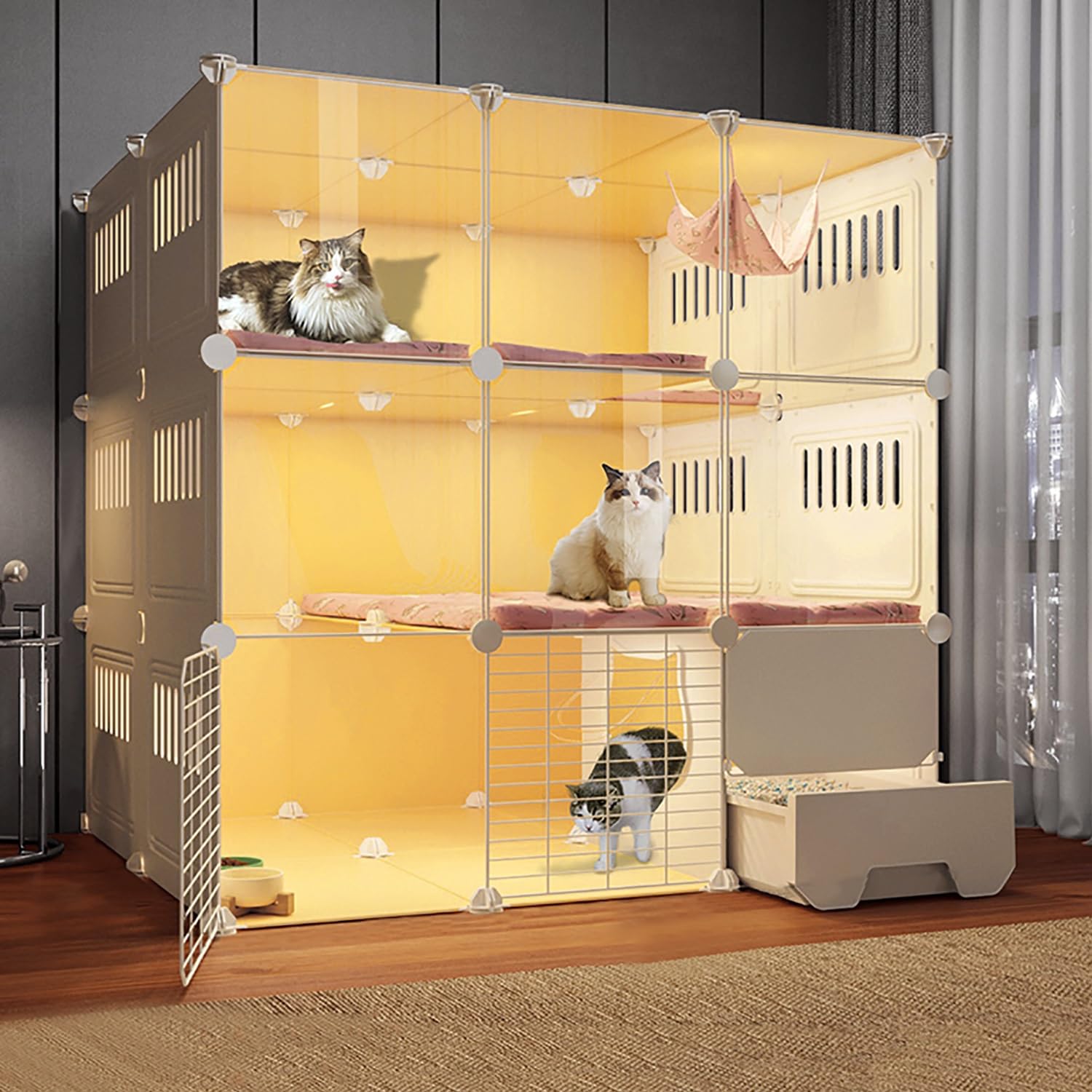 Corralito para gatos interior para dar confort y protección a mascotas pequeñas