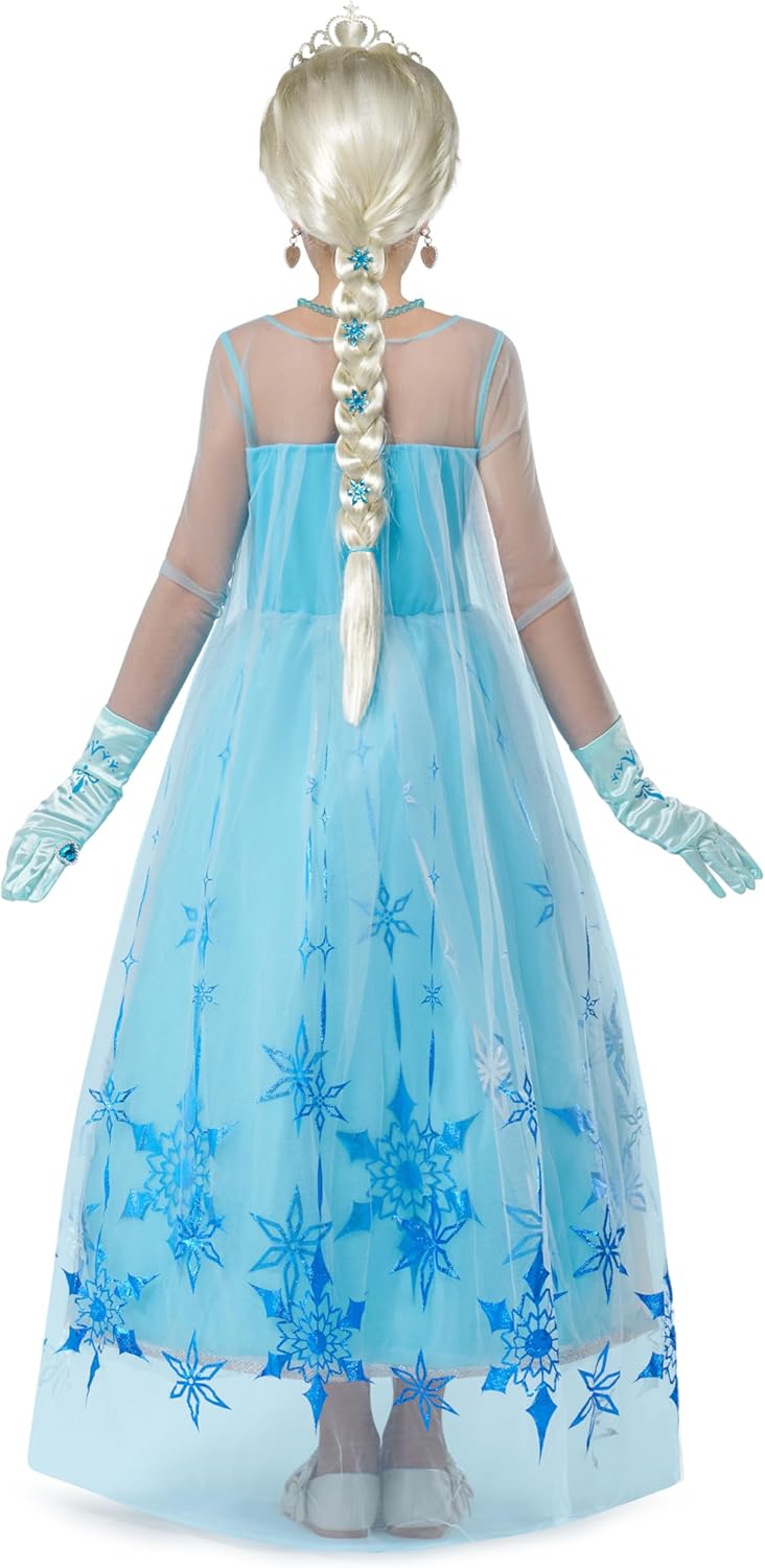 Spooktacular Creations Halloween Kids Ice Princess Dresses, Light-Up Princess Costume for Girls, Sequin Gown for Birthday - Image 3