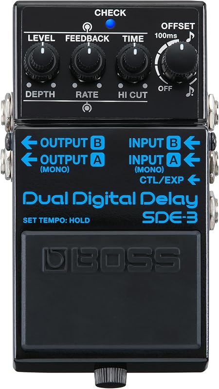BOSS SDE-3 Dual Digital Delay Pedal | Authentic Sound of the Legendary Roland SDE-300 | Compact Pedal | Versatile Modern Features | Longer Delay | MIDI/IO Connectivity | Authentic Sound of the Legendary Roland SDE-300, Compact Pedal, Versatile Modern Features, Longer Delay, MIDI/IO Connectivity