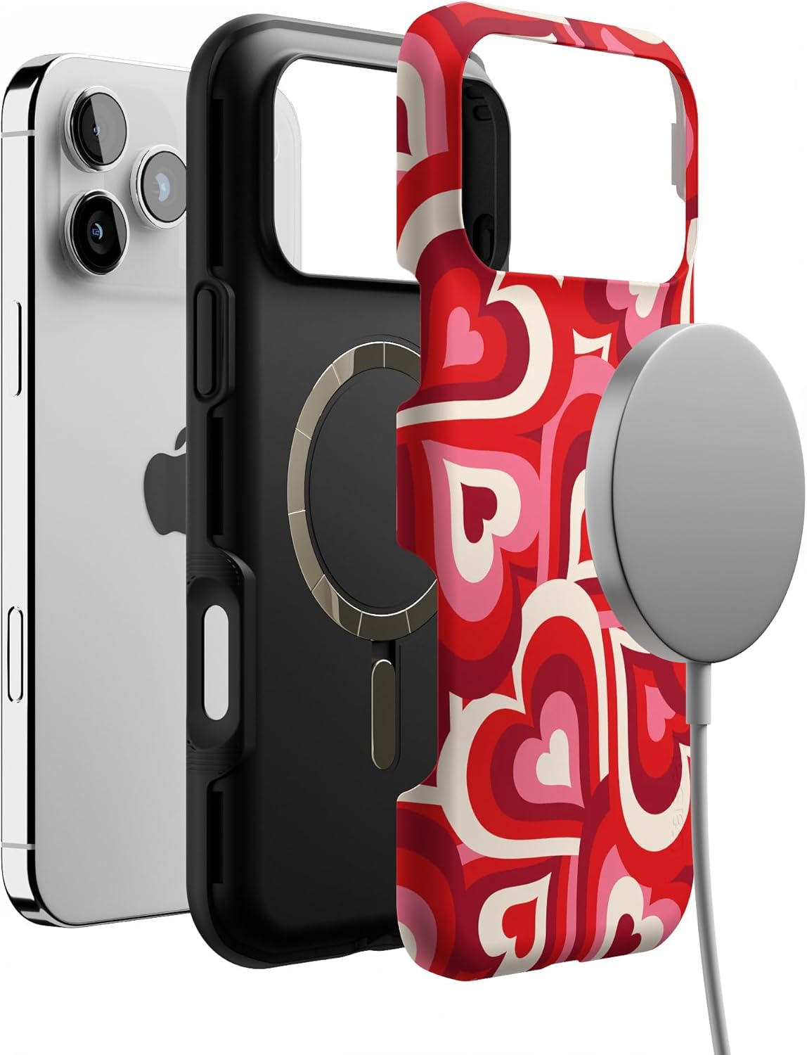 Casely iPhone 17 Pro Max Case | Love Song Remix | Ombre Hearts | Bold Protective Design | Compatible with MagSafe