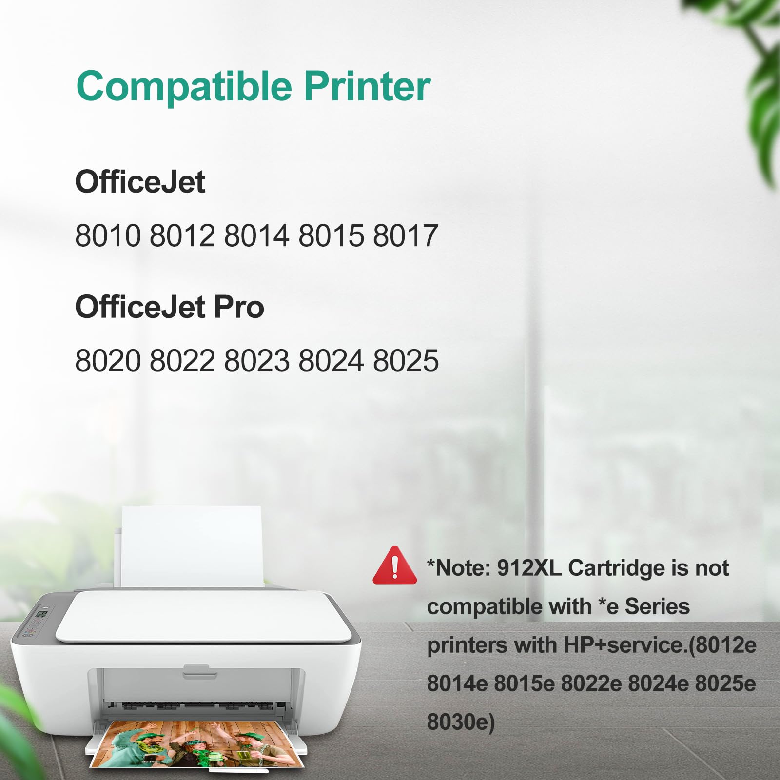 Multipack Cartucce 912XL Compatibili per HP 912, Compatibile con HP OfficeJet Pro 8022, 8023, 8024, 8025, OfficeJet 8012, 8014, 8015, 8017 (Nero, Ciano, Magenta, Giallo)