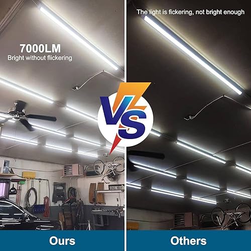 Miniatura 4 de Luces LED para tienda, luz LED de tienda de 4 pies, 50 W, 6500 K, luz blanca diurna, 7000 lúmenes, luces LED de tienda enlazables, cubierta