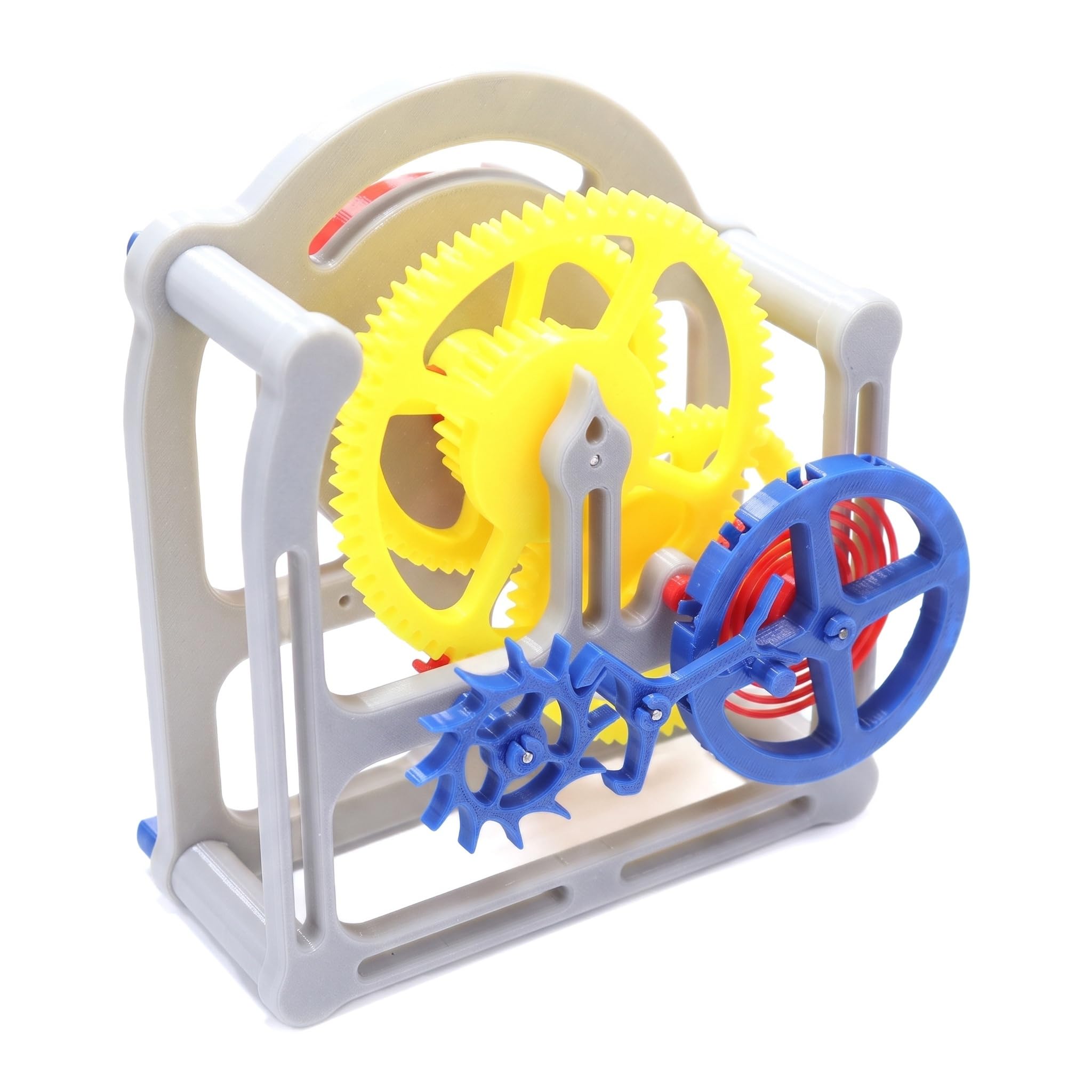 MRJYK 160 * 160mm Gear Desktop Ornament, 3d Printed Three-axis Tourbillon Model, Mechanical Escapement Movement, For Stem Education & Learning Experiment