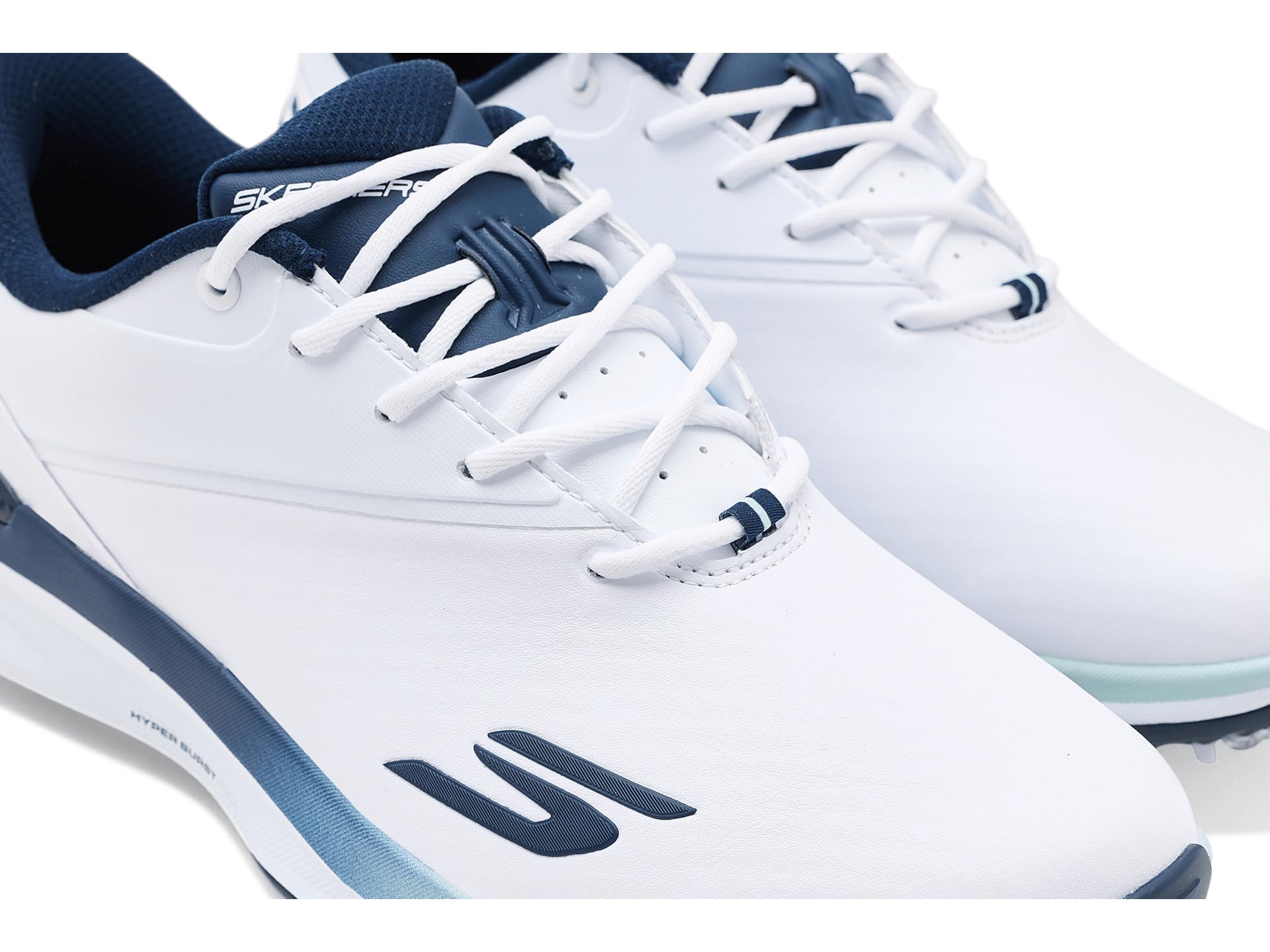 Skechers Golf Blade Tour SL, Zapatos de Golf para Hombre, Estándar (Blanco/Azul Marino, Sistema Tallas Calzado EU, Adulto, Números, Mediano, 43)