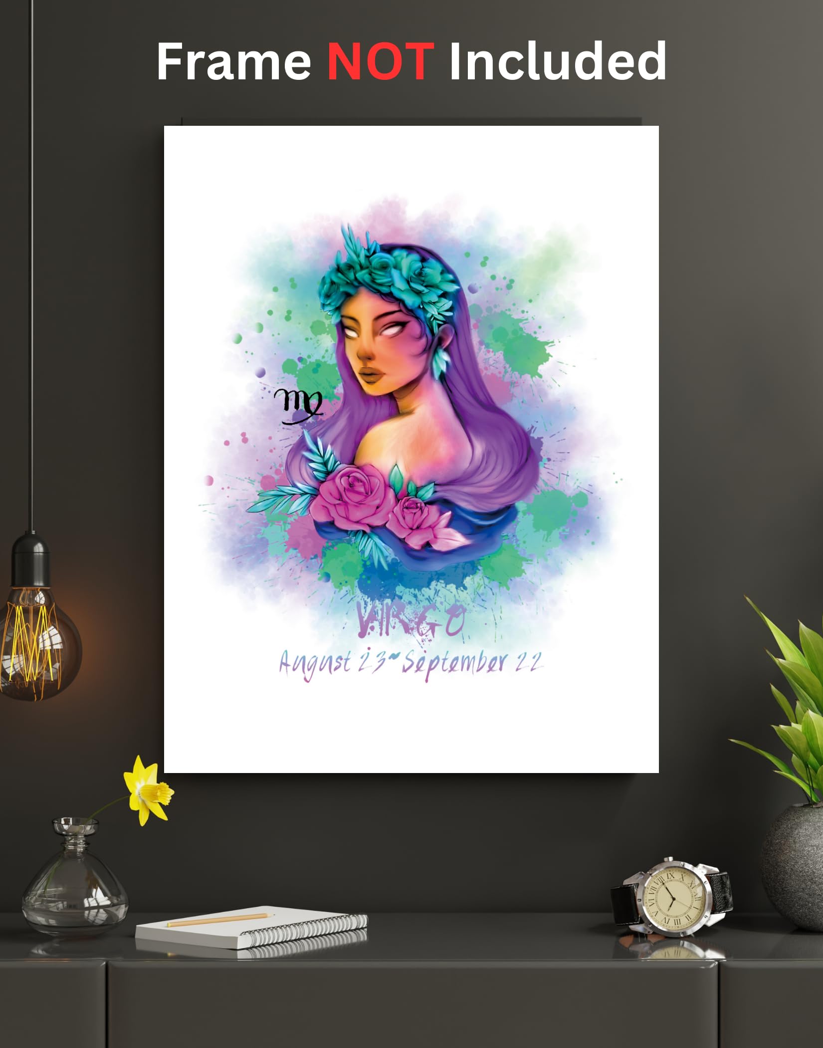 Amazon.com: H+CO Inspired Virgo Zodiac Sign – The Virgin, Colorful