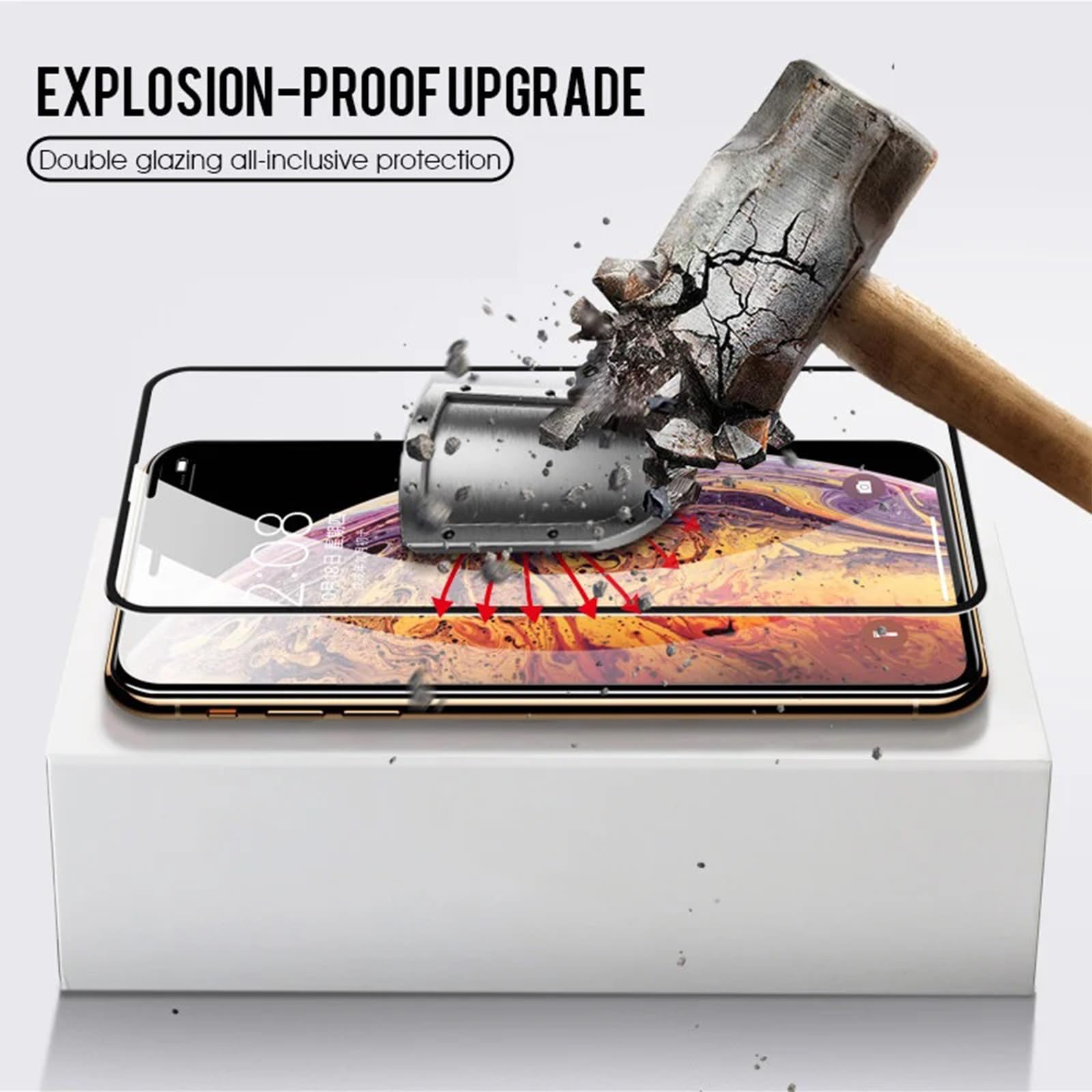 GYDQQKJ DQG 2 Pezzi per Crosscall Trekker M1 Core Vetro Temperato, Film Pellicola Trasparente Screen Protector Schermo Protettore Protezione Pellicola Protettiva per Crosscall Trekker M1 Core (4.5