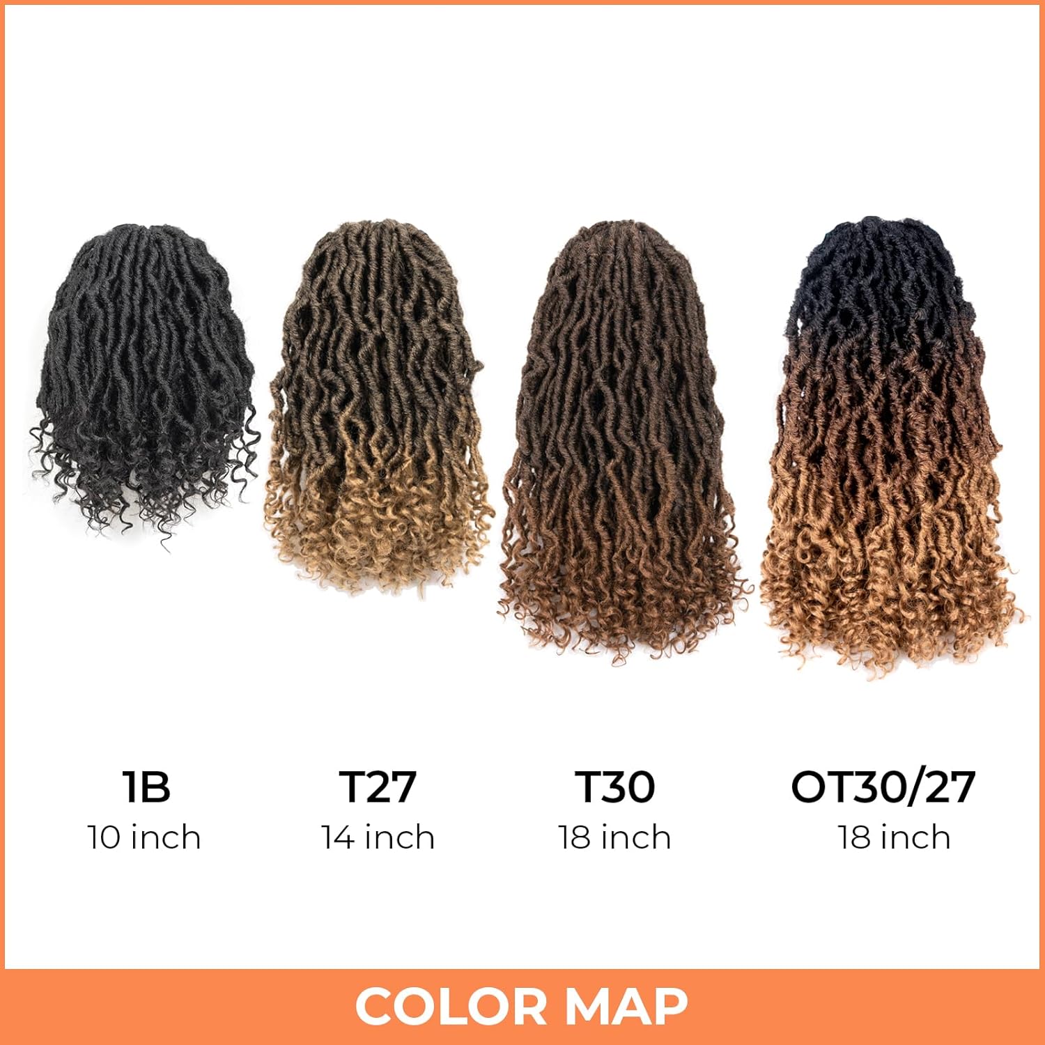 Toyotress Passion Locs Crochet Hair - 12 Inch 8 Packs 3 Tones Ombre Brown Faux Locs With Curly Ends, Short Bob Pre-Looped Synthetic Braiding Hair (OT30/27)