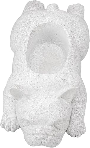 Miniatura 8 de Macetas pequeñas para suculentas, maceta de resina para suculentas, bonita maceta con forma de perro, maceta de escritorio con forma de bulldog