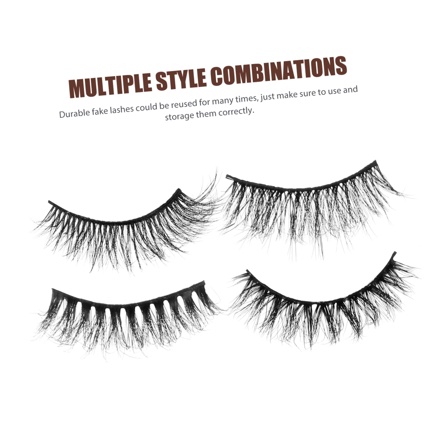 FRCOLOR 4 Juegos De Extensiones De Pestañas Postizas Para Niñas Fáciles De Aplicar Para Un Look Diario Y Nocturno 20 Pares X 4