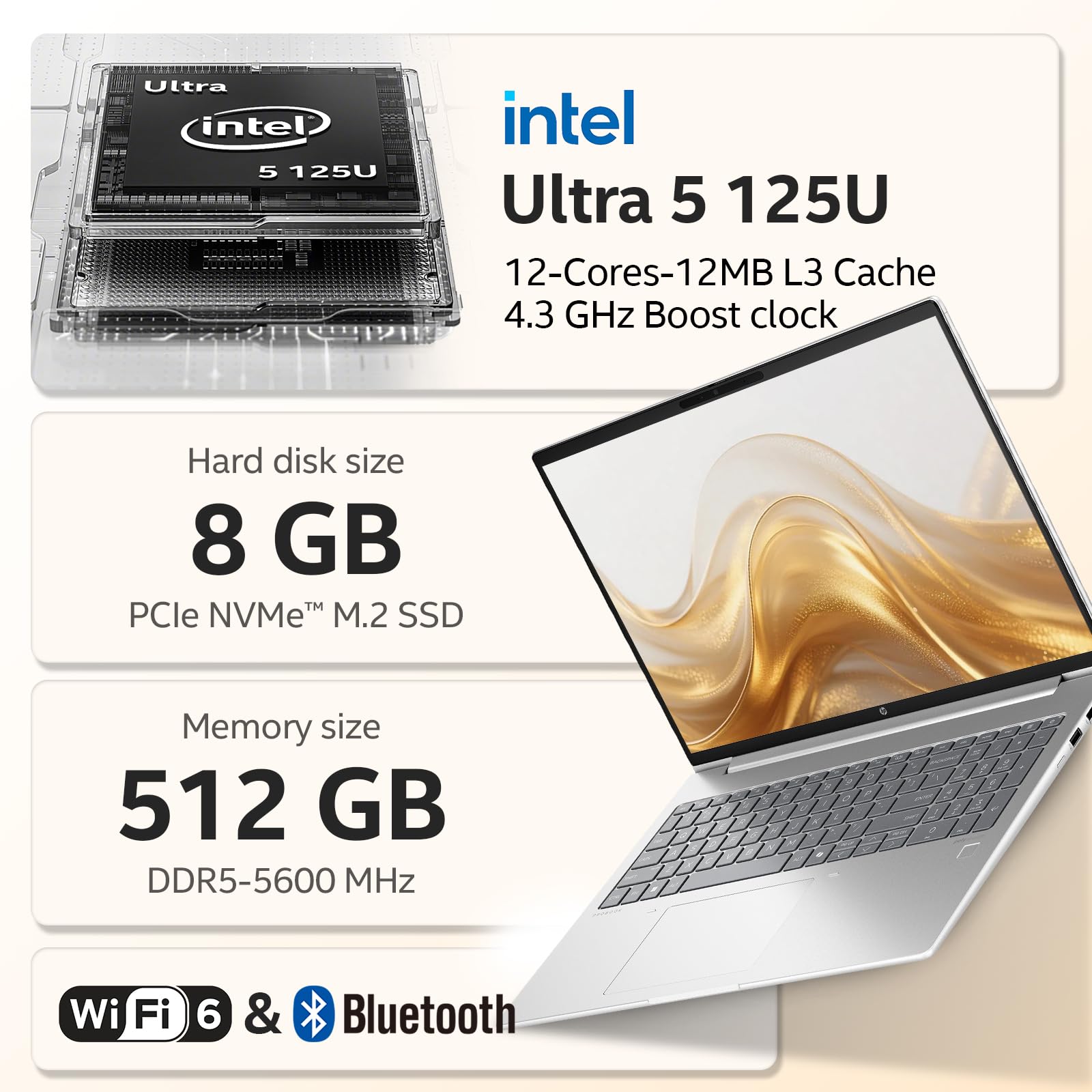 HP ProBook 460 G11 Business Laptop, 16" FHD Display, Intel Core Ultra 5 125U (Beats i7-1355U), 8GB DDR5 RAM, 512GB PCle SSD Lifetime Win 11 Pro with Al Copilot, Wi-Fi6, Wolf Security, Patented KB Kit