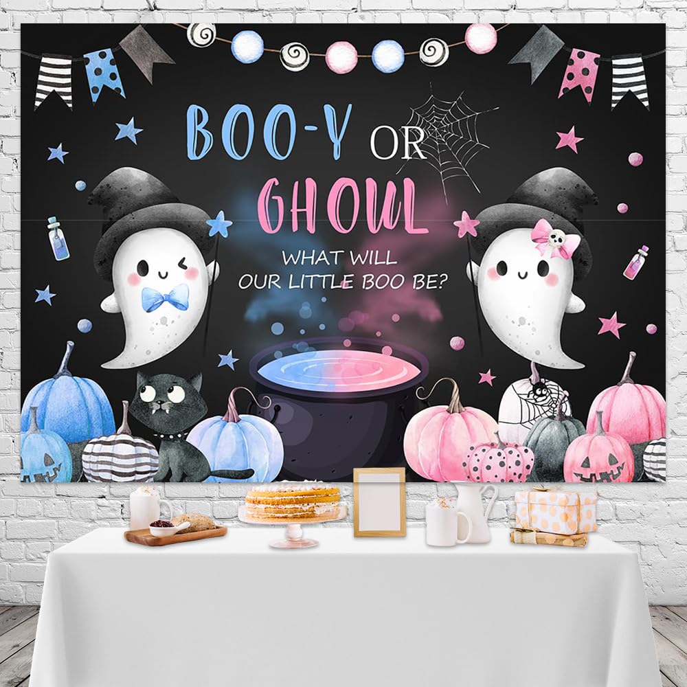DIY Party Backdrop Mocsicka Halloween Pink Birthday Backdrop Hey Boo ...