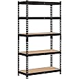 Muscle Rack UR301260PB5P-SV Silver Vein Steel Storage Rack, 5 Adjustable Shelves, 4000 lb. Capacity, 60" Height x 30" Width x 12" Depth, Silver