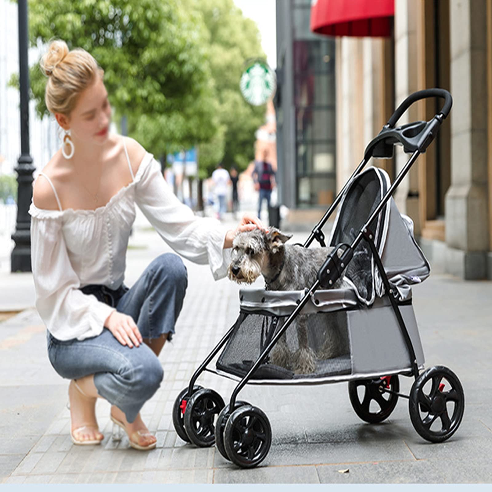 Amazon.co.jp: 猫、犬、ウサギ用ペット用ベビーカー。取り外し可能な