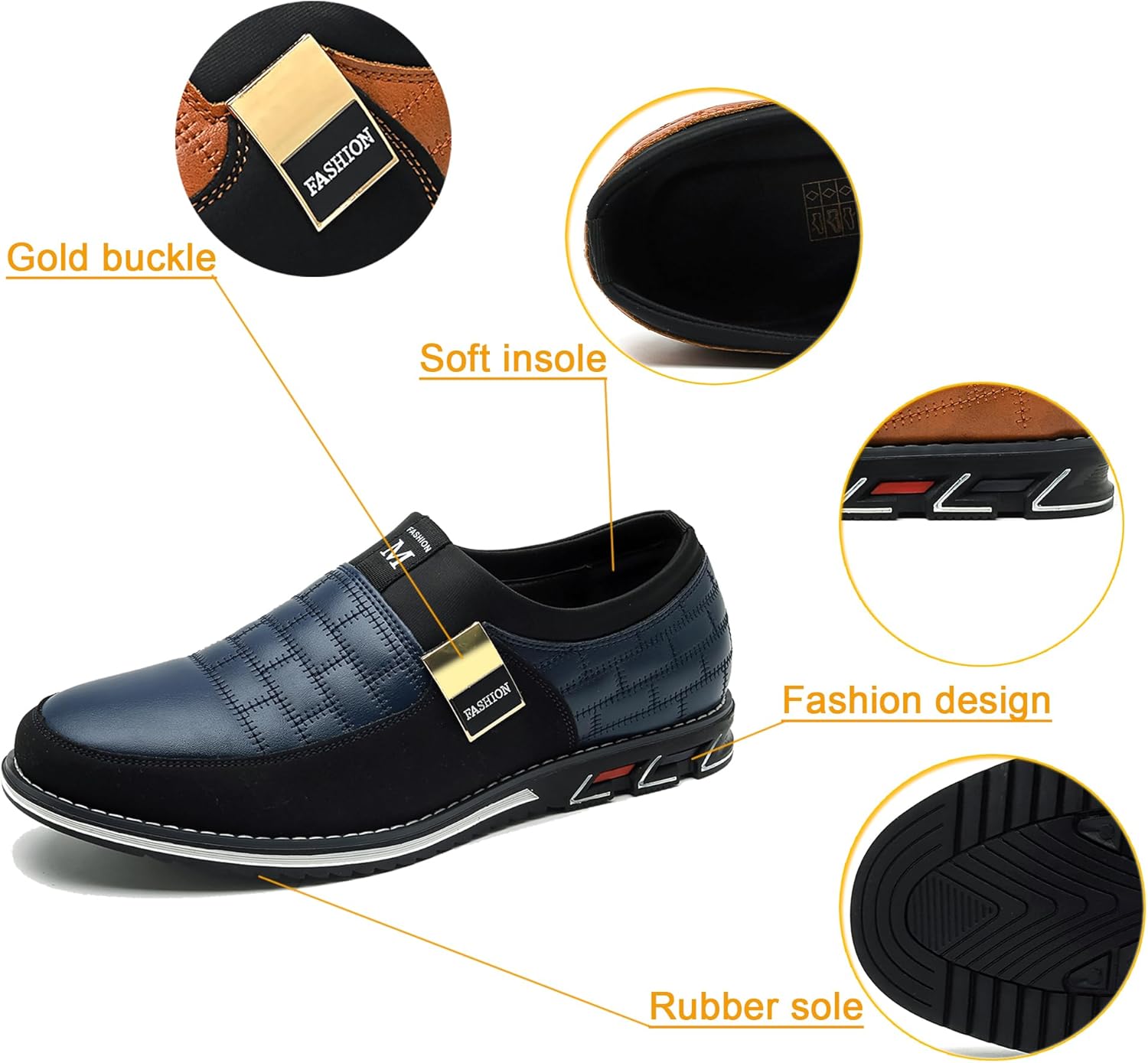 Men's Luxury Modern Oxford Leather Loafers Flat Sneakers Walking Shoes Party Prom Business Office Dress Shoes Size 7-15 - Image 4