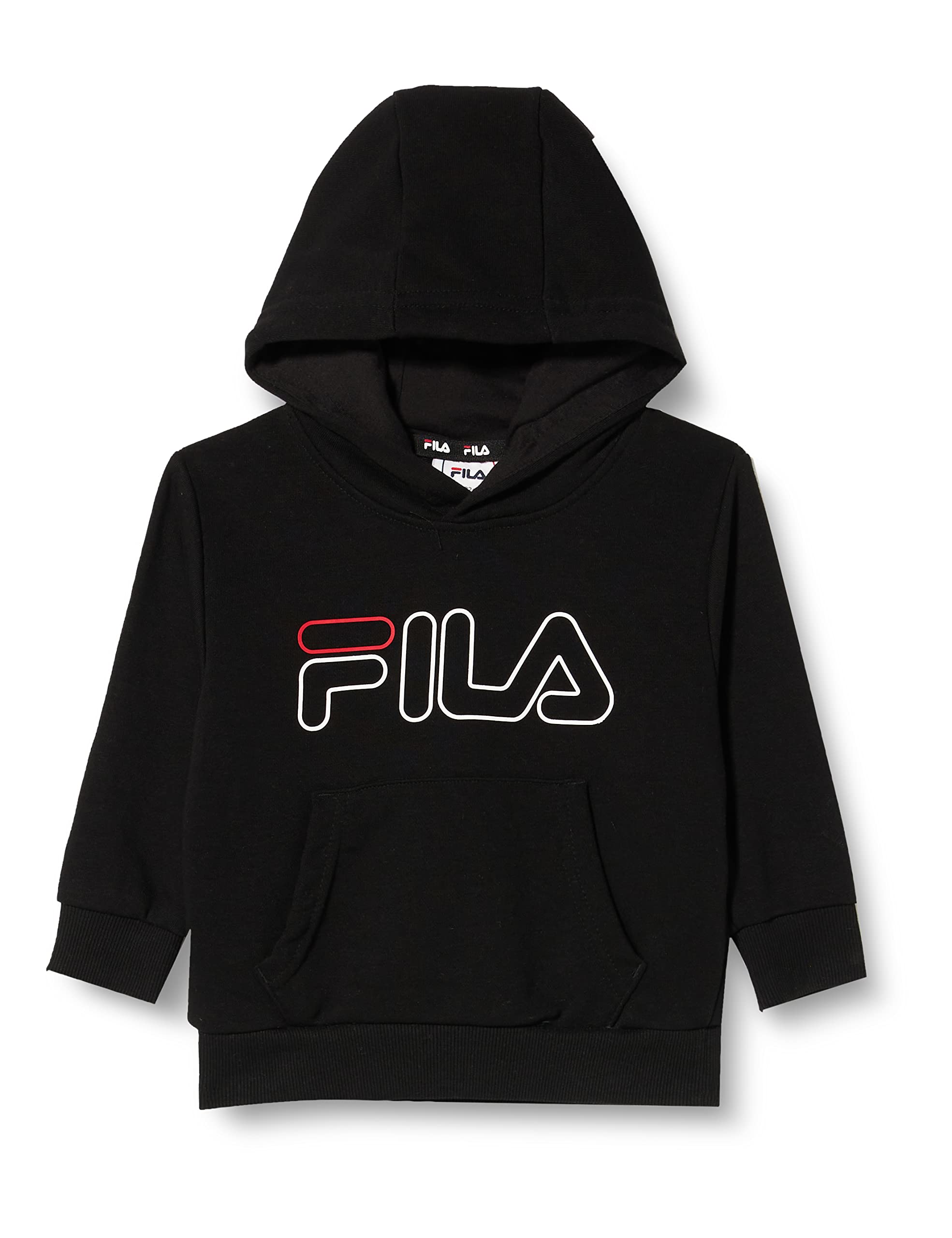 FILA Dziecięca bluza z kapturem, uniseks, czarna, 86/92, czarny, 86-92