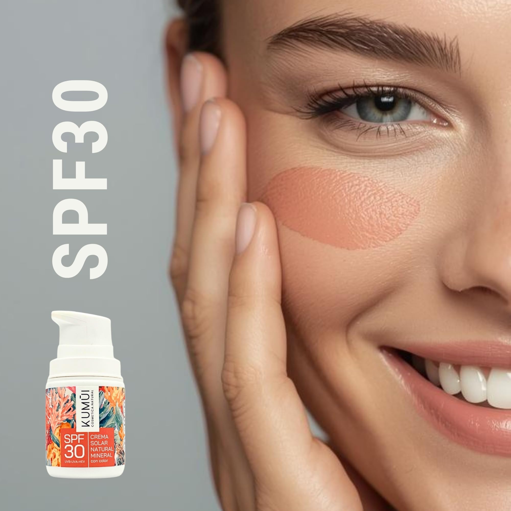 Kumui Protezione solare minerale viso o corpo UVA UVB HEV anti-età