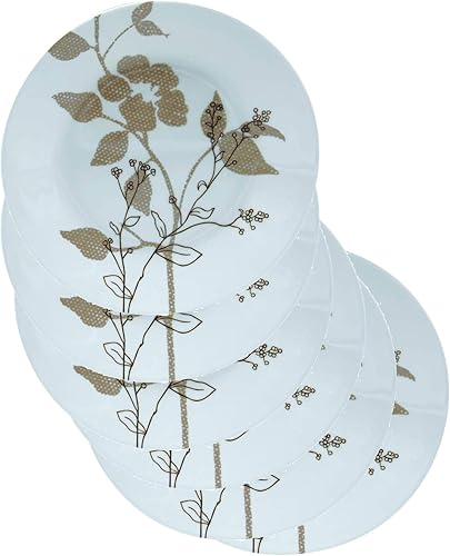 Uniware - Juego de 6 vajillas sin BPA aptas para lavavajillas, ecológicas, 100% melamina, ideal para fiestas en interiores y exteriores (plato llano