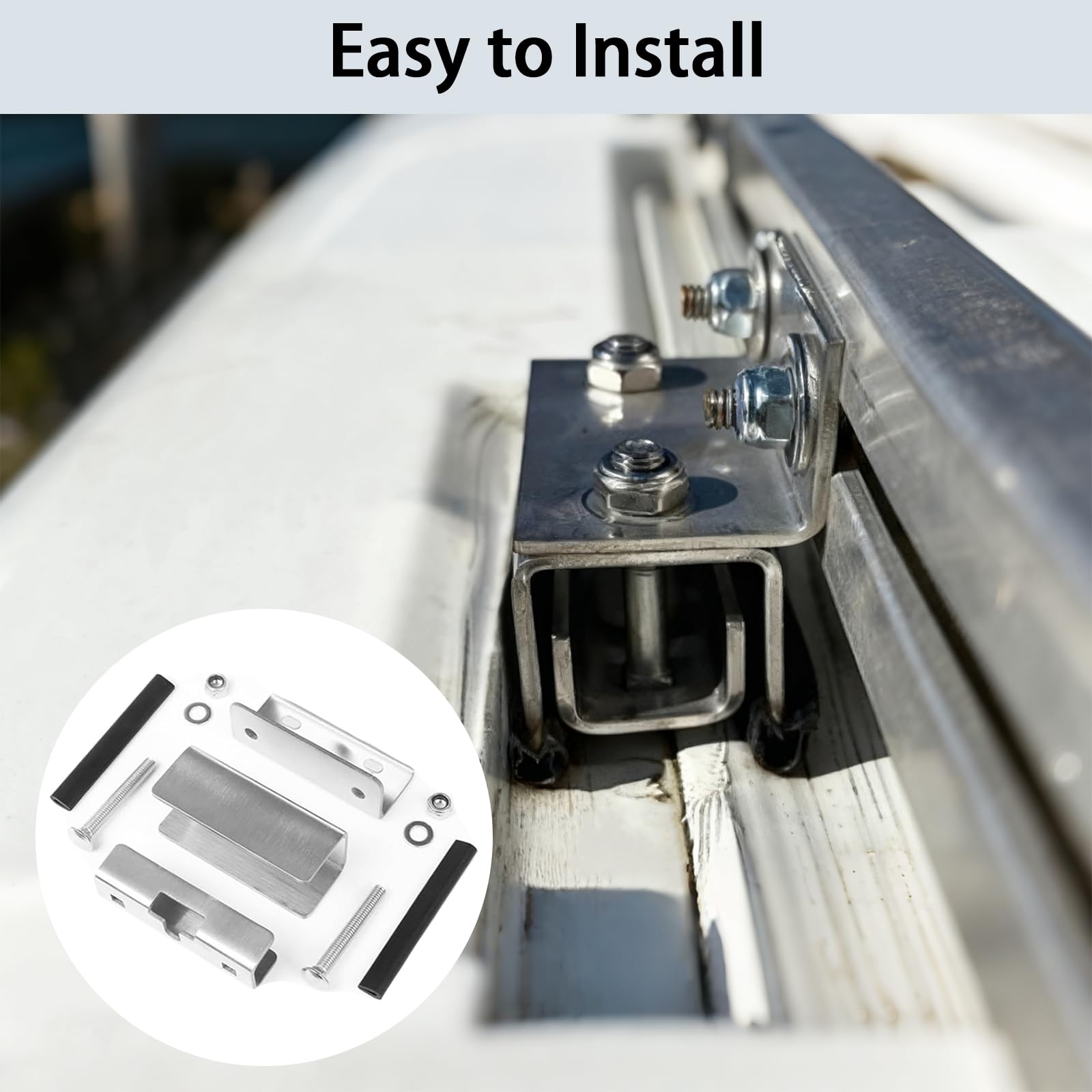 BRGD 6 Pezzi Van Roof Rack Mount Kit, portapacchi base 304 in acciaio inox per ProMaster, Boxer, Jumper, Ducato, Movano