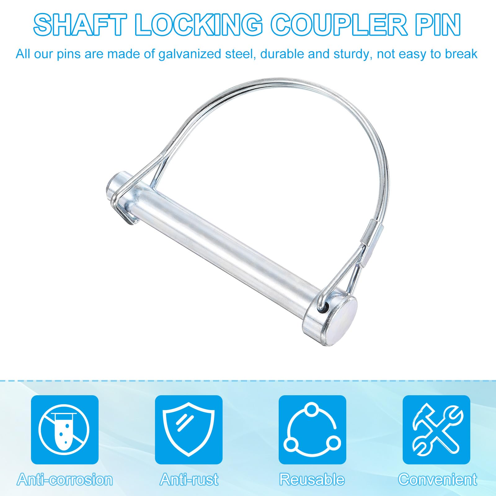 PATIKIL Trailer Coupler Pin 3/8x2-5/6" - Image 4